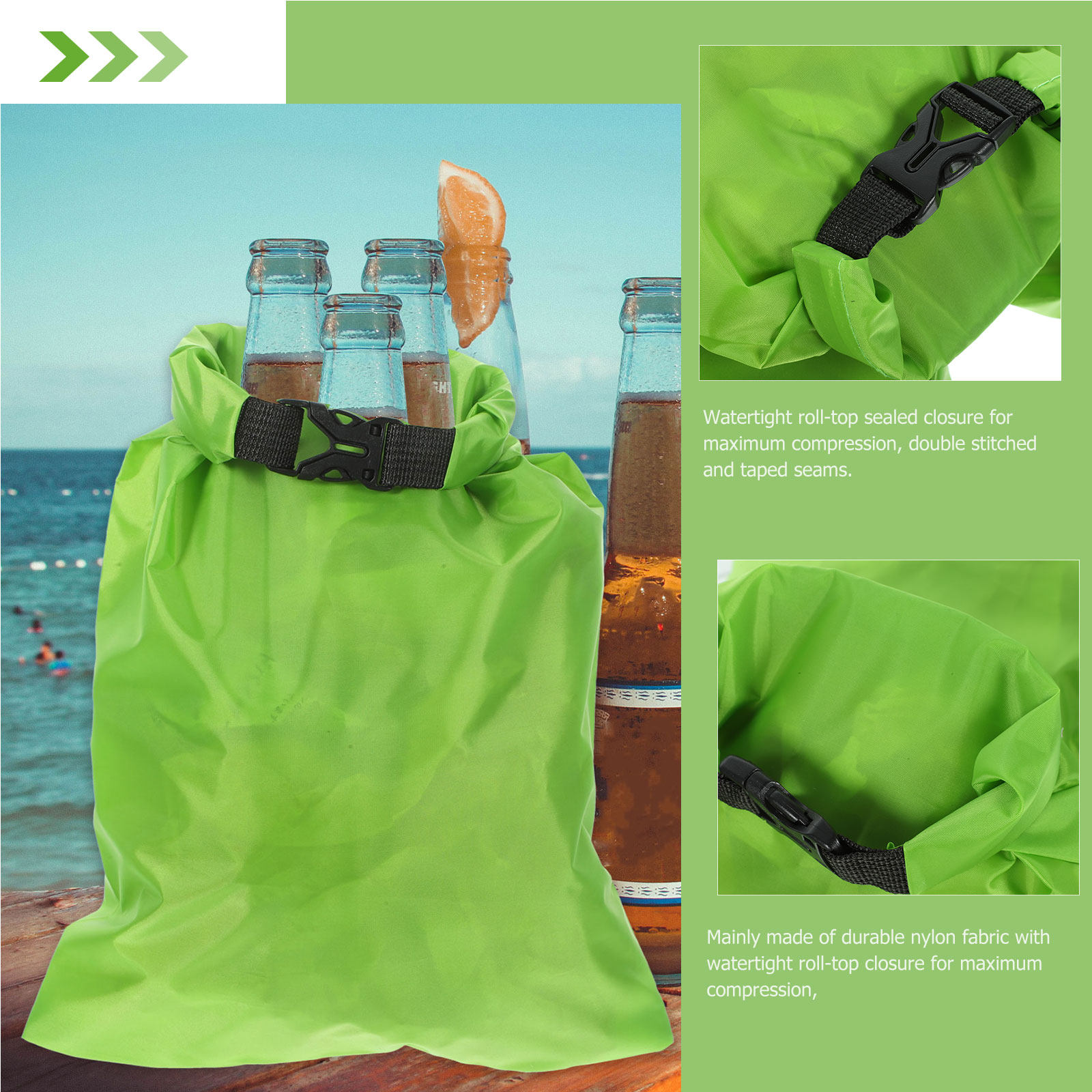3Pcs Outdoor Waterproof Dry Ba - Fishing Kayak Storage Bag ulasan dan harga